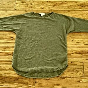 Michael Kors Olive Green Crew Neck Sweater